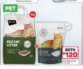 Pick n Pay PnP Eco Cat Litter 5kg Plus Silicone Cat Litter 1.8kg offer