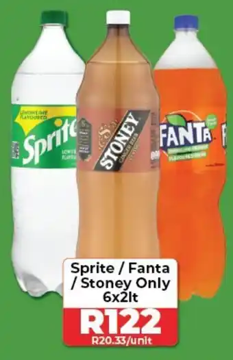 1UP Sprite / Fanta / Stoney Only 6x2lt offer