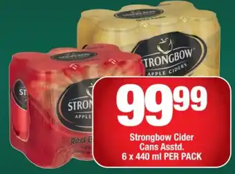 OK Liquor Strongbow Cider Cans Asstd. 6 x 440 ml PER PACK offer