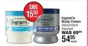 Ingram's Body Cream Assorted-450ml/500ml Each