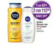 Dis-Chem Nivea Shower Gel Or Cream Assorted-500ml offer