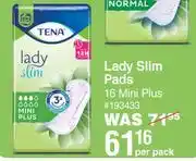 Dis-Chem Lena Lady Slim Pads 16 Mini Plus-Per Pack offer