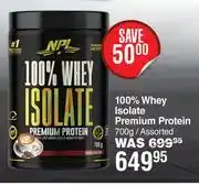 Dis-Chem NPL 100% Whey Isolate Premium Protein Assorted-700g offer