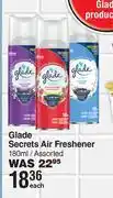 Dis-Chem Glade Secrests Air Freshener Assorted-180ml Each offer