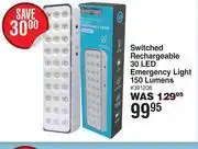 Dis-Chem Switched Rechargeable 30 LED Emergency Light 150 Lumens offer