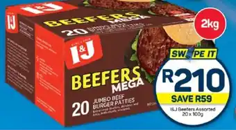 Pick n Pay Hypermarket I&J Beefers Assorted 20x100g offer