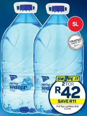 Pick n Pay Hypermarket PnP Spring Water Still 5 Litre offer