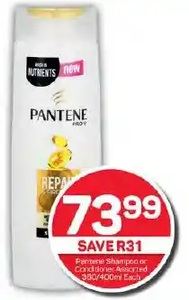 Pick n Pay Hypermarket Pantene Shampoo or Conditioner Assorted offer