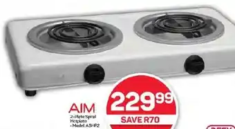 Pick n Pay Hypermarket AIM 2-Plate Spiral Hotplate .Model ASHP2 offer