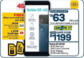 Pick n Pay Hypermarket Nokia 02 32GB offer