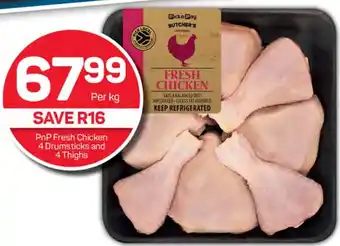 Pick n Pay Hypermarket PnP Fresh Chicken 4 Drumsticks and 4 Thighs offer