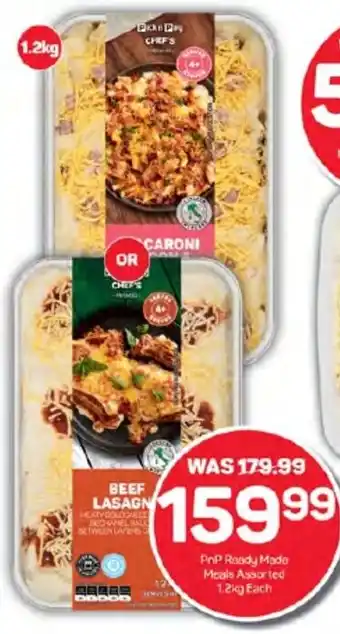 Pick n Pay Hypermarket PnP Ready Made Meals Assorted 1,2kg Each offer