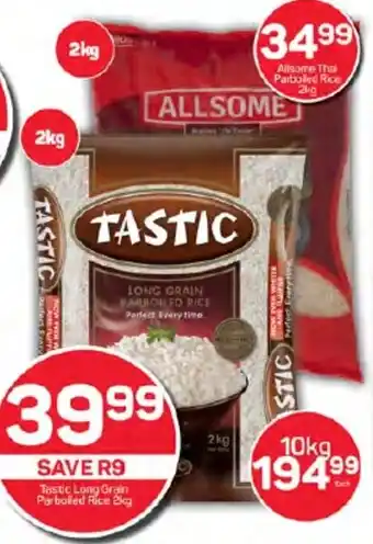 Pick n Pay Hypermarket Tastic Long Grain Parboiled Rice 2kg offer