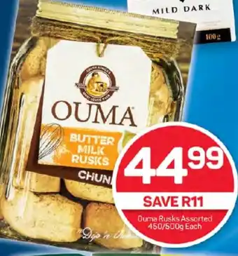 Pick n Pay Hypermarket Ouma Rusks Assorted 450/500g Each offer