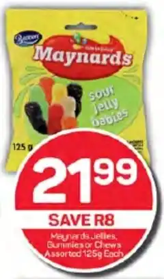 Pick n Pay Hypermarket Maynards Jelles, Gummies or Chews Assorted 125g Each offer