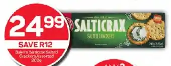 Pick n Pay Hypermarket Bakers Salticrax Salted Crackers Assorted 200g offer