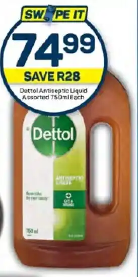 Pick n Pay Hypermarket Dettol Antiseptic Liquid Assorted 750ml Each offer