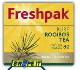 Pick n Pay Hypermarket Freshpak Pure Rooibos Tagless Teabags 80s offer