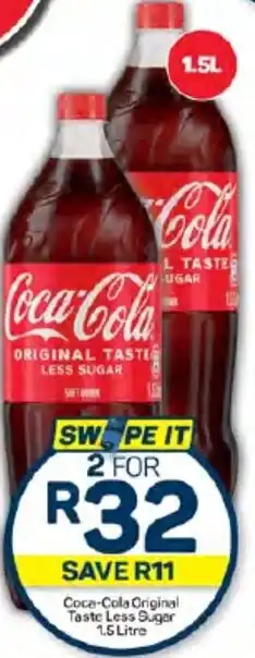 Pick n Pay Hypermarket Coca-Cola Original Taste Less Sugar 1.5 Litre offer