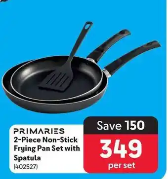 Makro PRIMARIES 2-Piece Non-Stick Frying Pan Set with Spatula offer