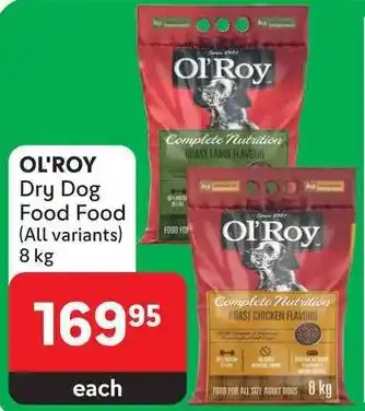 Makro OL'ROY Dry Dog Food Food (All variants) 8 kg offer