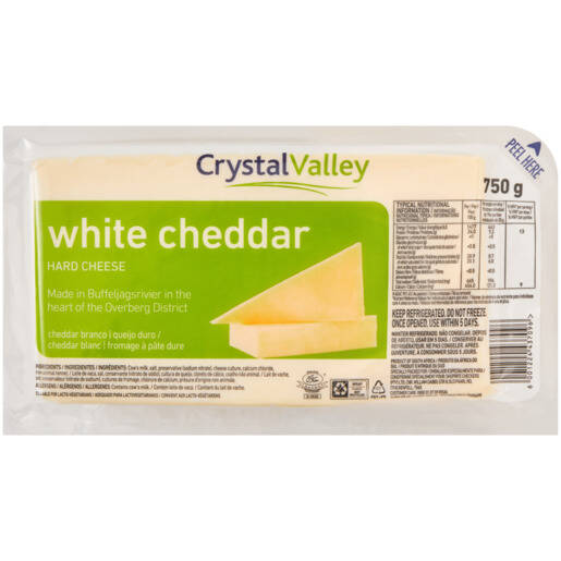 Crystal Valley White Cheddar Cheese 750g offer at Checkers Liquor Shop