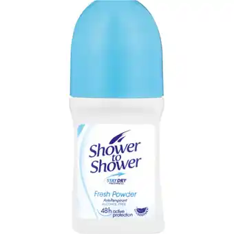 Checkers Liquor Shop Shower to Shower Fresh Powder Ladies Anti-Perspirant Roll-On 50ml offer