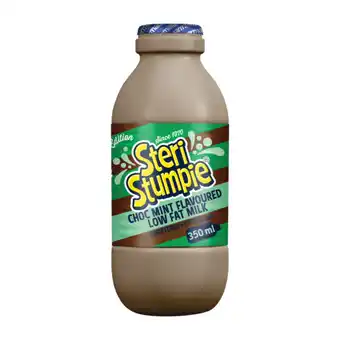 Checkers Liquor Shop Steri Stumpie Limited Edition Chocolate Mint Flavoured Low Fat Milk 350ml offer