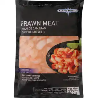 Checkers Liquor Shop Cape Point Frozen Prawn Meat 400g offer