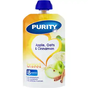 Checkers Liquor Shop PURITY Apple, Oats & Cinnamon Brekki Puree 8 Months+ 110ml offer