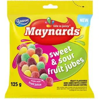 Checkers Liquor Shop Maynards Sweet & Sour Fruit Jubes 125g offer