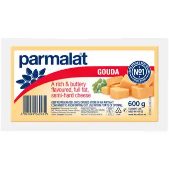 Checkers Liquor Shop Parmalat Gouda Flavoured Full Fat Gouda Cheese 600g offer