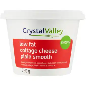Checkers Liquor Shop Crystal Valley Plain Smooth Low Fat Cottage Cheese Tub 250g offer