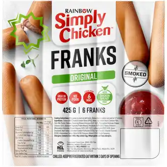 Checkers Liquor Shop Simply Chicken Everyday Frankfurters 425g offer