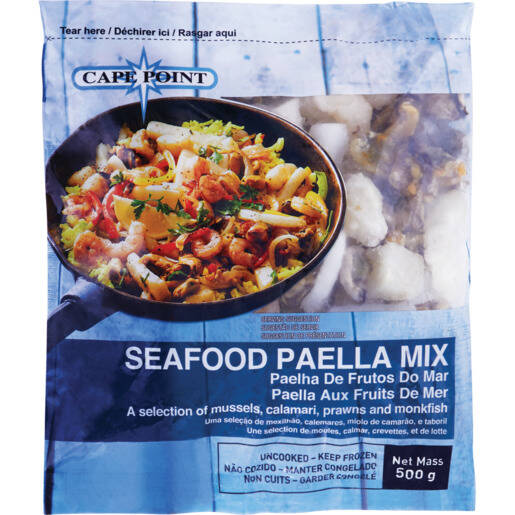 Cape Point Frozen Seafood Paella Mix 500g offer at Checkers Liquor Shop
