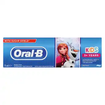 Checkers Liquor Shop Oral-B Kids 3+ Years Toothpaste 75ml offer