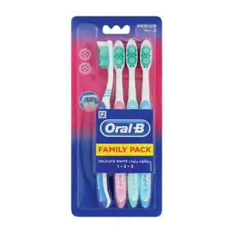 Checkers Liquor Shop Oral-B Delicate White Family Pack Toothbrushes 4 Pack offer