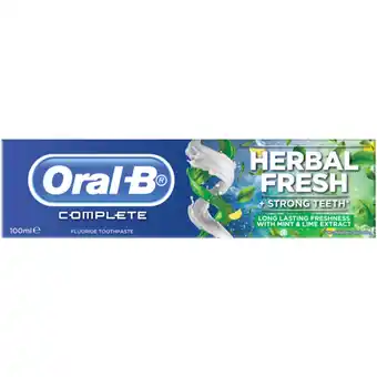 Oral-B Complete Herbal Fresh Fluoride Toothpaste 100ml