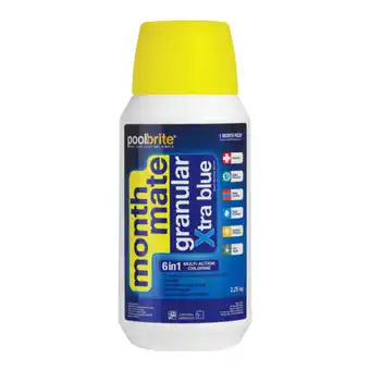 Checkers Liquor Shop PoolBrite Month Mate 6-in-1 Xtra Blue Multi-Action Granular Chlorine 2.25kg offer