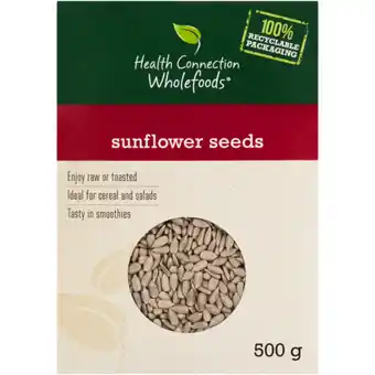 Checkers Liquor Shop Health Connection Wholefoods Sunflower Seeds 500g offer