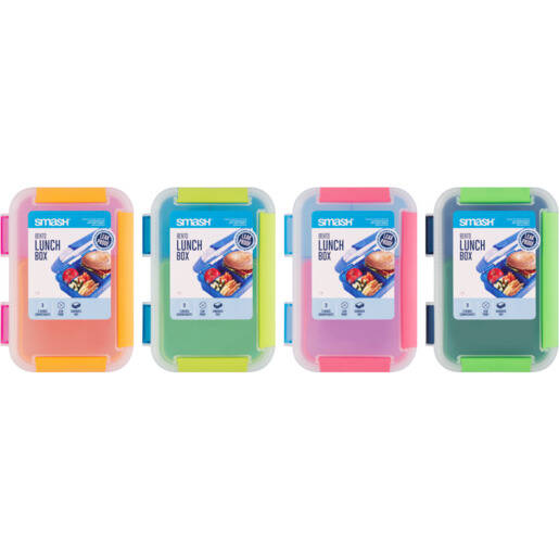 Smash Compartment Lunch Box 1.6L (Assorted Item Supplied At Random