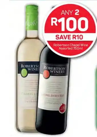 Pick n Pay Robertson Chapel Wine Assorted 750ml offer