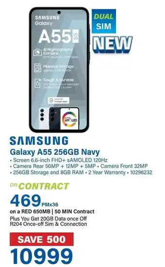 Incredible Connection SAMSUNG Galaxy A55 256GB Navy offer