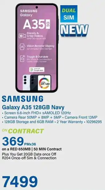 Incredible Connection SAMSUNG Galaxy A35 128GB Navy offer