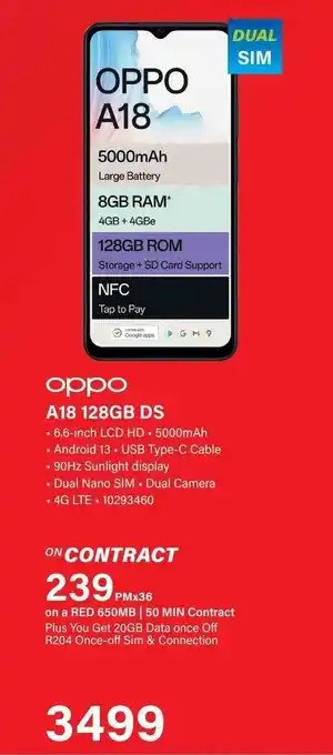 Incredible Connection oppo A18 128GB DS offer