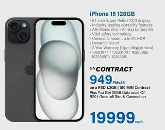 Incredible Connection iPhone 15 128GB offer