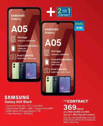 Incredible Connection SAMSUNG Galaxy A05 Black offer