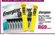 Game Energizer Max Plus AAA Or AA 4 + 2 Pack Alkaline-Each offer