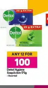 Game Dettol Hygiene Soap Active Assorted-For Any 12 x 175g offer