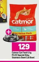 Game Catmor Cat Food 4Kg Plus Special Kitty Stainless Steel Cat Bowl offer